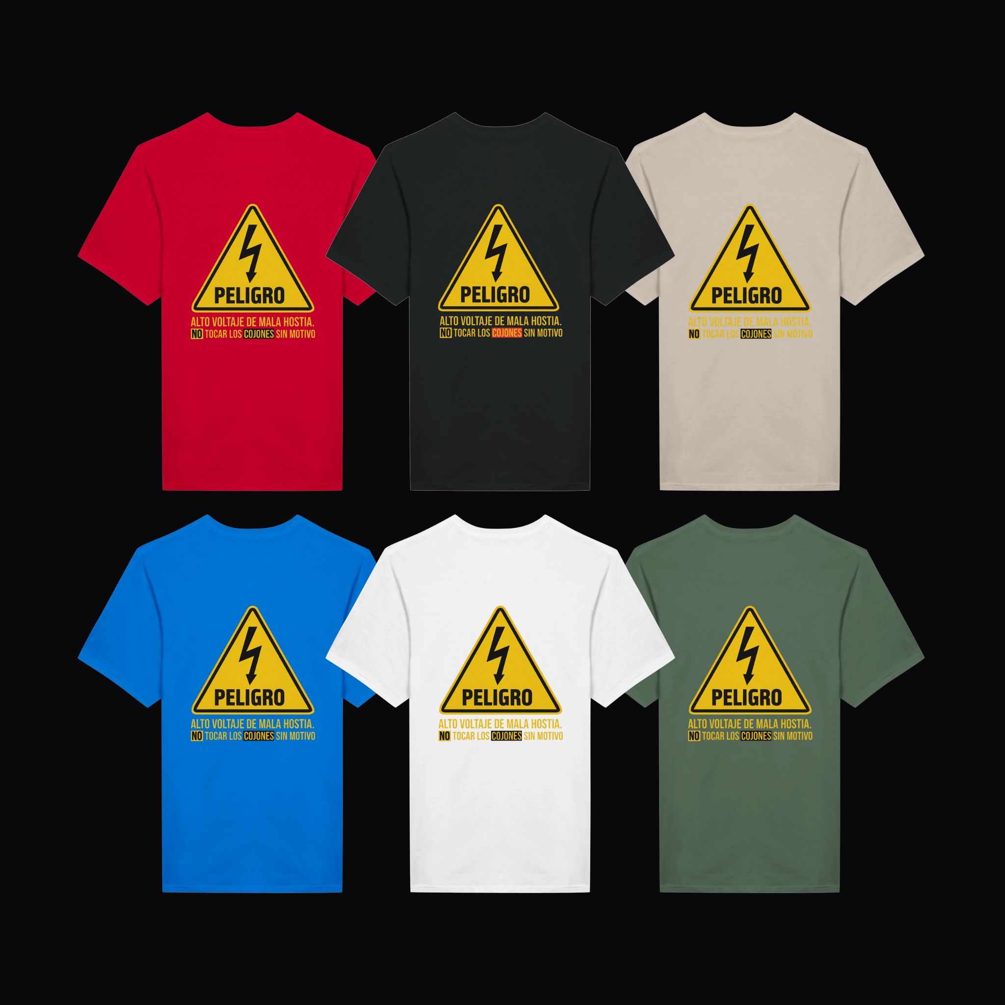 Miniatura camiseta en los seis colores disponibles
