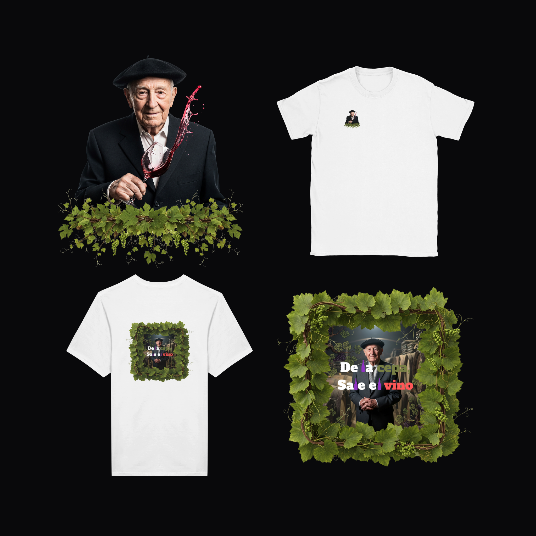 Camiseta Clásica De la Cepa Sale el Vino