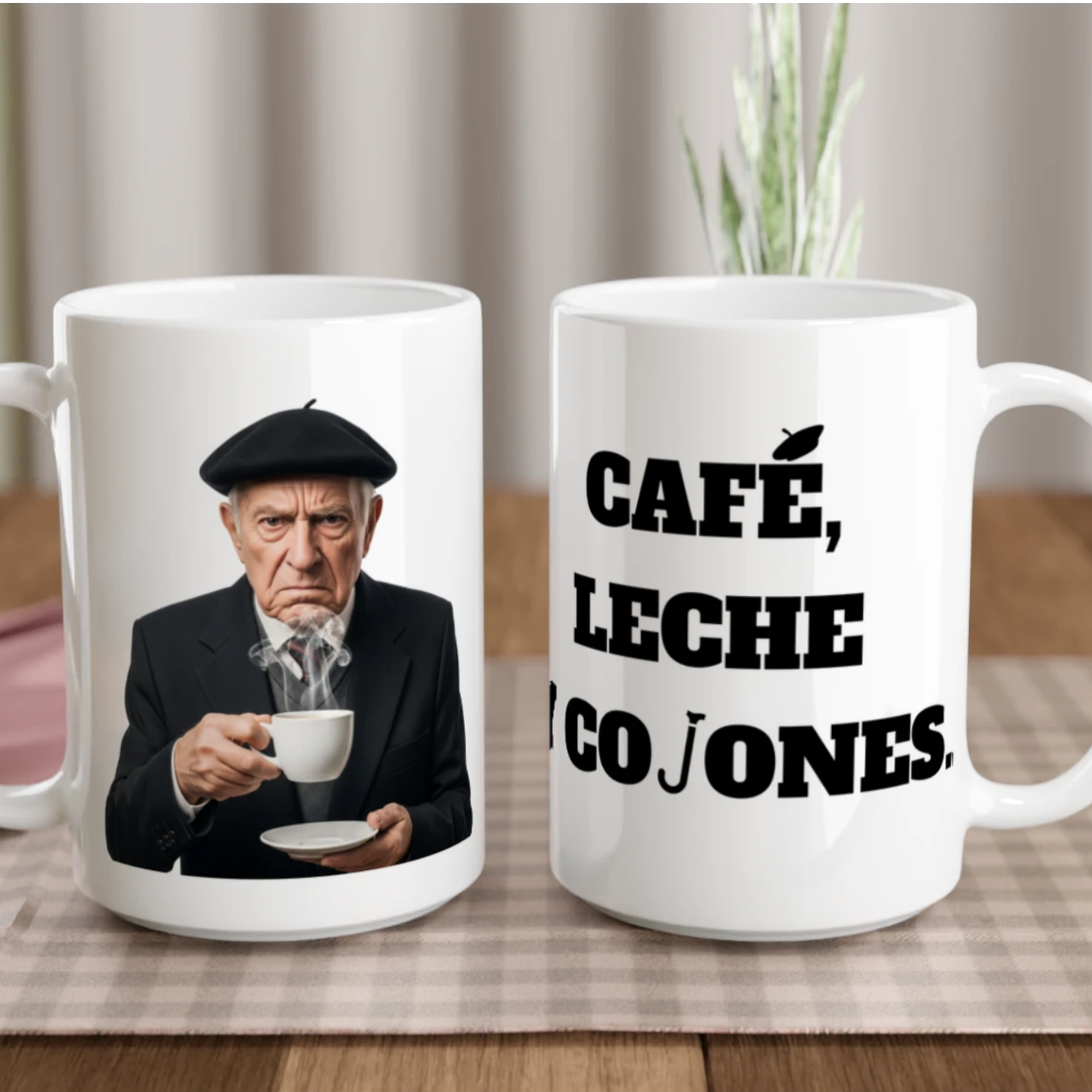 Taza Café Leche y Cojones