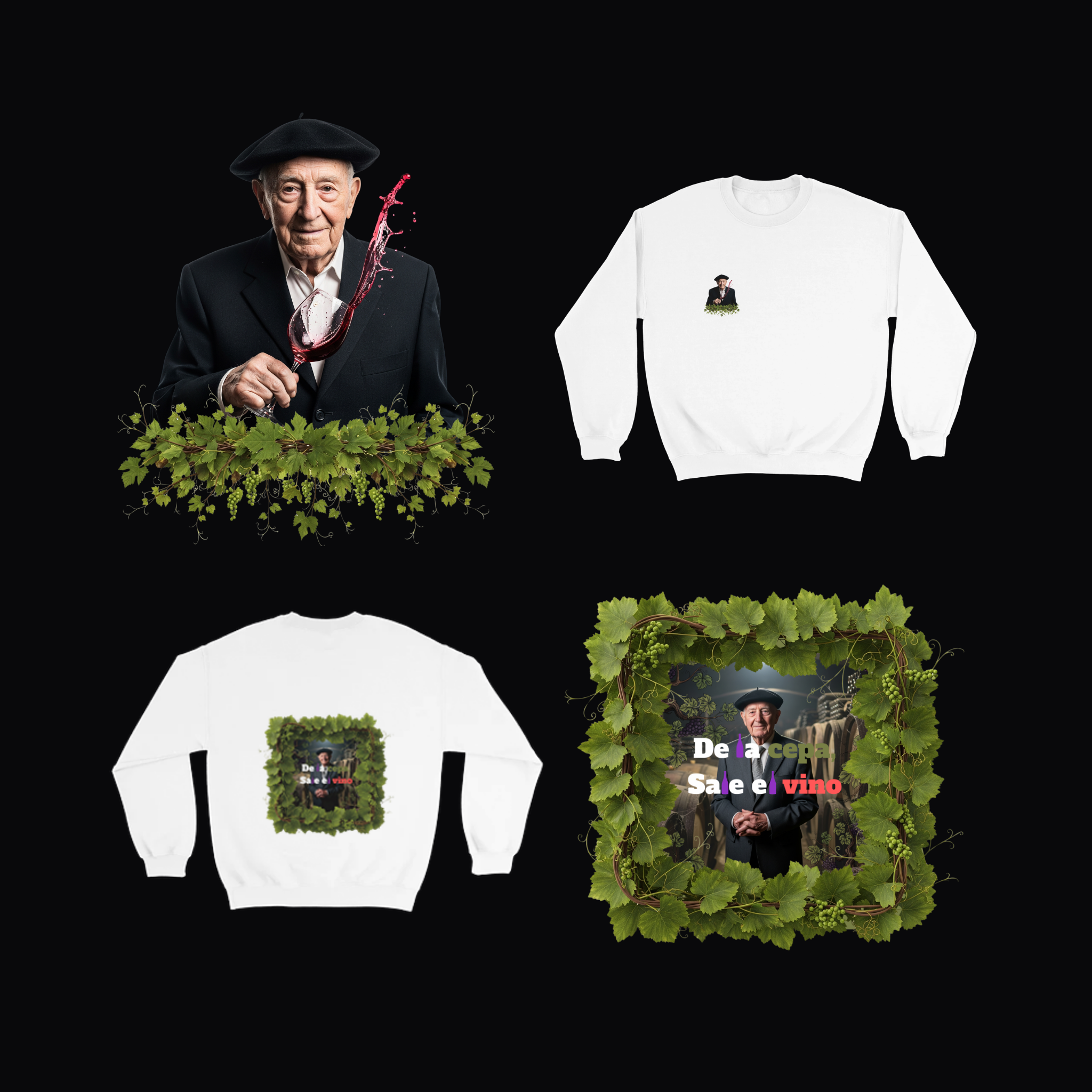 Sudadera Clásica Unisex De la Cepa Sale el Vino